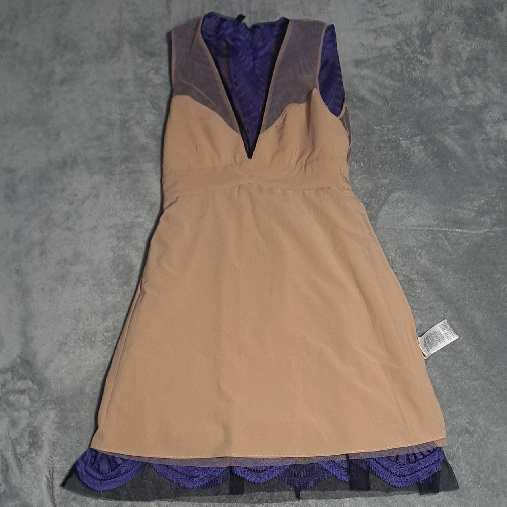 BCBGMaxAzria Navy Patterned Midi Dress - Picture 11 of 16